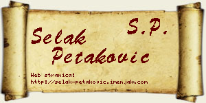 Selak Petaković vizit kartica